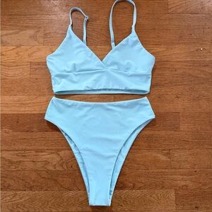 ROMWE Sky Blue Bikini Set